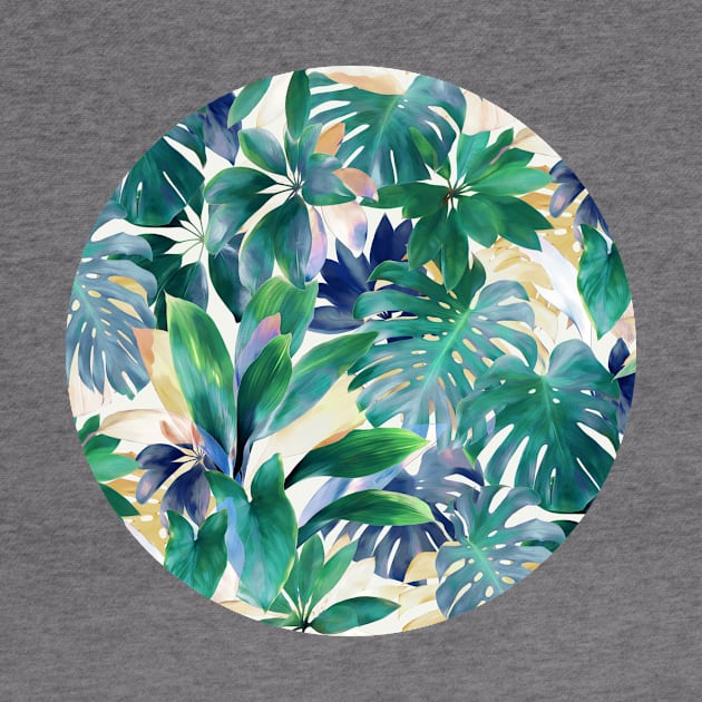 Pastel Summer Tropical Emerald Jungle by micklyn